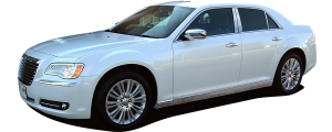 QAA - Chrysler 300 2011-2015, 4-door, Sedan, Does NOT fit S Model (4 piece Stainless Steel Rocker Panel Trim, On the rocker 3.625" - 4.375" tapered Width Installs below the door.) TH51761 QAA - Image 3