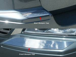 Chrysler Pacifica 2004-2006, 4-door, SUV (4 piece Stainless Steel Bumper Cap Trim Accent Front and Rear ) BC44750 QAA