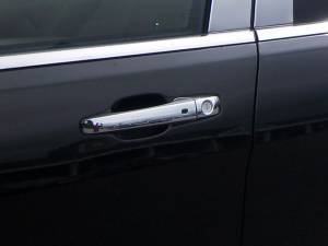 Dodge Caliber 2011-2012, 4-door, Hatchback (8 piece Chrome Plated ABS plastic Door Handle Cover Kit Includes smart key access ) DH51081 QAA