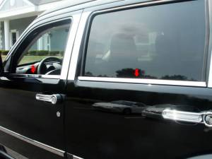 Chrome Trim - Window Trim - QAA - Dodge Nitro 2007-2011, 4-door, SUV (4 piece Stainless Steel Window Sill Trim Set ) WS47940 QAA