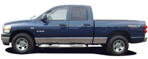 QAA - Dodge Ram 2002-2008, 2-door, Pickup Truck, 1500, Regular Cab, Short Bed (10 piece Stainless Steel Rocker Panel Trim, Full Kit 10.5" Width Spans from the bottom of the molding to the bottom of the door.) TH42932 QAA - Image 3