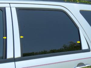 Ford Escape 2008-2012, 4-door, SUV (6 piece Stainless Steel Pillar Post Trim ) PP48321 QAA