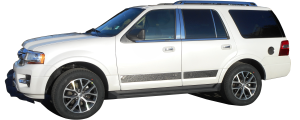 QAA - Ford Expedition 1997-2004, 4-door, SUV, NO Flares (10 piece Stainless Steel Rocker Panel Trim, Insert Kit 5" Width, center Side Molding.) TH37383 QAA - Image 2