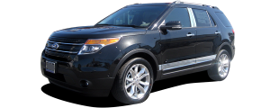 QAA - Ford Explorer 2011-2015, 4-door, SUV (2 piece Chrome Plated ABS plastic Mirror Cover Set Full ) MC51330 QAA - Image 2