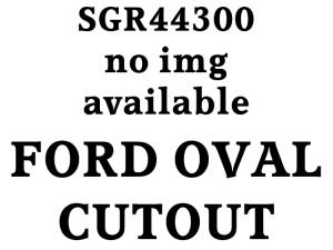 QAA - Ford F-150 2004-2008, 2-door, 4-door, Pickup Truck (1 piece Stainless Steel Ford Oval Logo 6" Surround, 0.625" WIDE ) SGR44300 QAA - Image 1