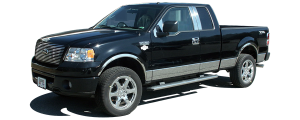 QAA - Ford F-150 2004-2008, 4-door, Pickup Truck, Crew Cab, 5.5' bed, NO Flares (12 piece Stainless Steel Rocker Panel Trim, Lower Kit 7.25" - 7.5" tapered Width Spans from the bottom of the door UP to the specified width.) TH44316 QAA - Image 2