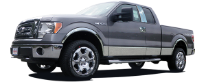 QAA - Ford F-150 2004-2008, 4-door, Pickup Truck, Crew Cab, 5.5' bed, NO Flares (12 piece Stainless Steel Rocker Panel Trim, Lower Kit 7.25" - 7.5" tapered Width Spans from the bottom of the door UP to the specified width.) TH44316 QAA - Image 6