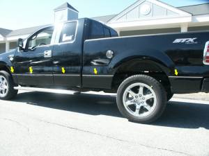 Ford F-150 2004-2014, 4-door, Pickup Truck, Super Cab, 6.5'Bed, NO Flares (10 piece Stainless Steel Body Side Molding Accent Trim 0.375" wide ) AT44302 QAA