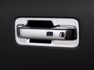 Ford F-150 2015-2020, 4-door, Pickup Truck (12 piece Chrome Plated ABS plastic Door Handle Cover Kit Includes two smart key access points, Does NOT include passenger key access Includes Base Surround) DH55309 QAA