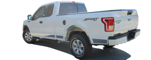 QAA - Ford F-150 2015-2020, 4-door, Pickup Truck, Super Cab, 6.5' bed (12 piece Stainless Steel Body Molding Insert Trim Kit 1.5" Width ) MI55302 QAA - Image 5