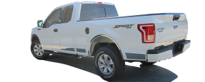 QAA - Ford F-150 2015-2020, 4-door, Pickup Truck, Super Cab, 6.5 bed (12 piece Stainless Steel Rocker Panel Trim, Upper Kit 4.5" Width Spans from the bottom of the molding DOWN to the specified width.) TH55302 QAA - Image 5