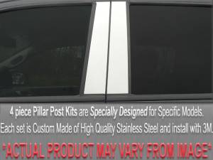 Ford F-250 & F-350 Super Duty 1999-2016, 2-door, 4-door, Pickup Truck (4 piece Stainless Steel Pillar Post Trim ) PP39323 QAA