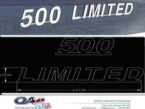 QAA - Ford Five Hundred N/A, 4-door, Sedan (2 piece Stainless Steel "500 Limited" decal Linked letters "500" and "Limited" ) SGR45370 QAA - Image 1