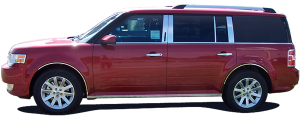 QAA - Ford Flex 2009-2019, 4-door, SUV (6 piece Stainless Steel Body Molding Insert Trim Kit 1.156 - 1.5" tapered Width ) MI49340 QAA - Image 2