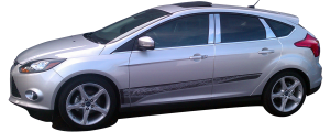 QAA - Ford Focus 1999-2004, 4-door, Sedan (2 piece Chrome Plated ABS plastic Tail Light Bezels ) TL39310 QAA - Image 3