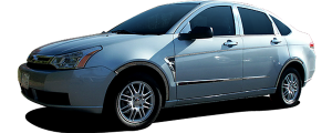 QAA - Ford Focus 2008-2011, 4-door, Sedan (1 piece Stainless Steel Rear Deck Trim, Trunk Lid Accent 1.75" Width ) RD48345 QAA - Image 2