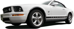 QAA - Ford Mustang 2005-2008, 2-door, Coupe, Convertible (1 piece Stainless Steel License Plate Bezel 7" Width ) LP45351 QAA - Image 2