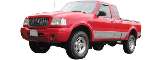 QAA - Ford Ranger 1993-1997, Pickup Truck, XLT, Short Bed, NO Flares (10 piece Stainless Steel Rocker Panel Trim, Full Kit 6" Width, QAA Molding Spans from the bottom of the molding to the bottom of the door.) TH33323 QAA - Image 2