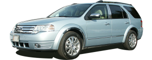 QAA - Ford Taurus X 2008-2009, 4-door, Crossover SUV (4 piece Stainless Steel Rocker Panel Trim, Full Kit 8.478" - 9.25" tapered Width, On the Doors Only Spans from the bottom of the molding to the bottom of the door.) TH48355 QAA - Image 2