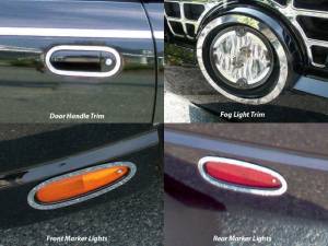 Ford Thunderbird 2002-2006, 2-door, Coupe, Convertible (8 piece Stainless Steel Accent Trim Surround ring package Includes Door Handles, Fog Lights, Front and Rear Marker Lights ) ML43670 QAA