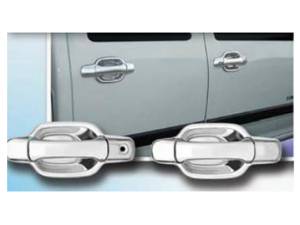 GMC Canyon 2004-2012, 4-door, Pickup Truck (8 piece Chrome Plated ABS plastic Door Handle Cover Kit Includes passenger key access ) DH44151 QAA