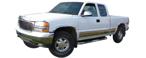 QAA - GMC Sierra 1992-1998, 4-door, Pickup Truck (10 piece Stainless Steel Rocker Panel Trim, Full Kit 6.25" Width Spans from the bottom of the molding to the bottom of the door.) TH32182 QAA - Image 2