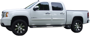 QAA - GMC Sierra 2007-2013, 4-door, Pickup Truck, Crew Cab (4 piece Stainless Steel Door Sill trim 3.5" Width ) DS47184 QAA - Image 2