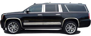 QAA - GMC Yukon 2015-2020, 4-door, SUV (8 piece Chrome Plated ABS plastic Door Handle Cover Kit Includes four smart key access points - cut outs ) DH54196 QAA - Image 3