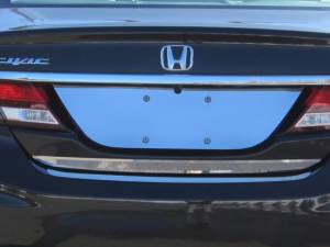 Honda Civic 2012-2015, 4-door, Sedan (1 piece Stainless Steel License Plate Bezel ) LP12214 QAA