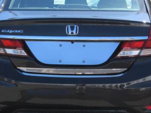 Honda Civic 2012-2015, 4-door, Sedan (1 piece Stainless Steel Rear Deck Trim, Trunk Lid Accent 1.5" Width ) RD12214 QAA