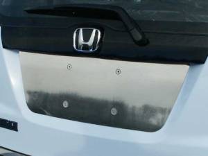 Honda Fit 2009-2013, 4-door, Hatchback (1 piece Stainless Steel License Plate Bezel 8.5" Width ) LP29220 QAA