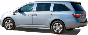 QAA - Honda Odyssey 2005-2008, 4-door, Minivan (8 piece Stainless Steel Rocker Panel Trim, Lower Kit 3.375" Width Spans from the bottom of the door UP to the specified width.) TH25245 QAA - Image 2