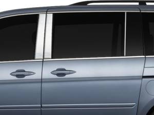 Honda Odyssey 2005-2010, 4-door, Minivan (6 piece Stainless Steel Pillar Post Trim ) PP25246 QAA