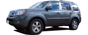 QAA - Honda Pilot 2009-2015, 4-door, SUV (4 piece Stainless Steel Window Sill Trim Set ) WS29260 QAA - Image 3
