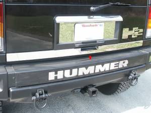 Hummer H2 2003-2009, 4-door, SUV (1 piece Stainless Steel Tailgate Accent Trim ) HV43010 QAA