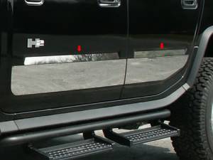 QAA - Hummer H2 2003-2009, 4-door, SUV (4 piece Stainless Steel Door Insert ) HV43013 QAA - Image 1