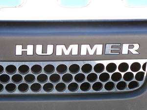 Hummer H3 2006-2009, 4-door, SUV (6 piece Stainless Steel Letter Graphics "HUMMER" Inserts ) HV46307 QAA