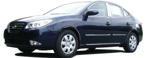 QAA - Hyundai Elantra 2007-2010, 4-door, Sedan (1 piece Stainless Steel License Plate Bezel ) LP27340 QAA - Image 2