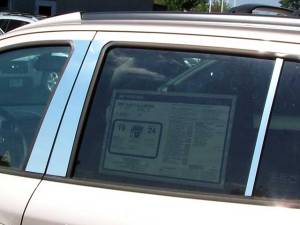 Hyundai Santa Fe 2007-2012, 4-door, SUV (6 piece Stainless Steel Pillar Post Trim ) PP27336 QAA