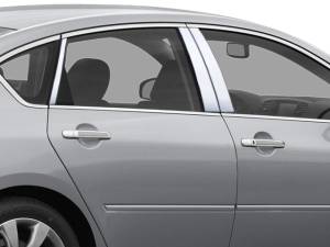 Infiniti M35/45 2006-2010, 4-door, Sedan (6 piece Stainless Steel Pillar Post Trim ) PP26059 QAA