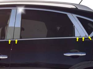 Infiniti QX50 2014-2017, 4-door, SUV (10 piece Stainless Steel Pillar Post Trim ) PP14043 QAA