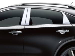 Infiniti QX70 2014-2017, 4-door, SUV (6 piece Stainless Steel Pillar Post Trim ) PP14046 QAA