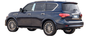 QAA - Infiniti QX80 2014-2020, 4-door, SUV (4 piece Stainless Steel Pillar Post Trim ) PP11053 QAA - Image 2