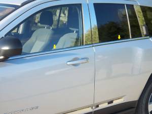 Jeep Compass 2011-2016, 4-door, SUV (4 piece Stainless Steel Window Sill Trim Set ) WS51075 QAA