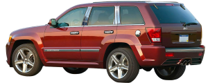 QAA - Jeep Grand Cherokee 2005-2010, 4-door, SUV (10 piece Stainless Steel Pillar Post Trim Includes Triangle piece ) PP47083 QAA - Image 2