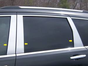 Jeep Grand Cherokee 2011-2020, 4-door, SUV (6 piece Stainless Steel Pillar Post Trim ) PP51081 QAA