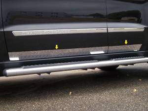 QAA - Jeep Grand Cherokee 2011-2020, 4-door, SUV (4 piece Stainless Steel Rocker Panel Trim, Lower Kit 3.375" Width On the doors Only, spans from the bottom of the door UP to the specified width.) TH51080 QAA - Image 1