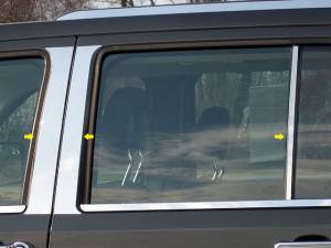 Jeep Liberty 2008-2012, 4-door, SUV (6 piece Stainless Steel Pillar Post Trim ) PP48071 QAA