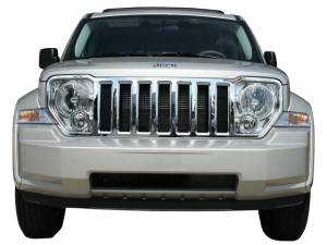Jeep Liberty 2008-2012, 4-door, SUV, SPORT ONLY (1 piece Chrome Plated ABS plastic Grill Overlay ) SGC48070 QAA