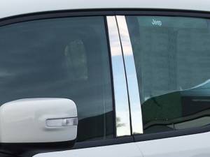 QAA - Jeep Renegade 2015-2020, 4-door, SUV (4 piece Stainless Steel Pillar Post Trim ) PP55070 QAA - Image 1